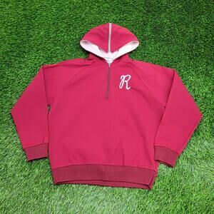 Vintage 80s MOD 1/4 Zip Hoodie Womens S/M 20x22 Baggy Crop USA